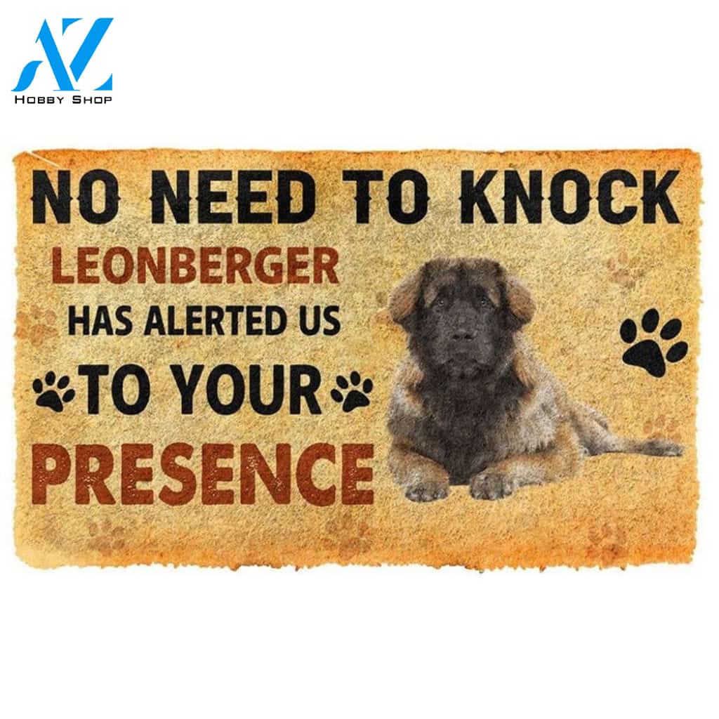 No Need To Knock Leonberger Dog Doormat Welcome Mat Housewarming Gift Home Decor Funny Doormat Gift For Dog Lovers
