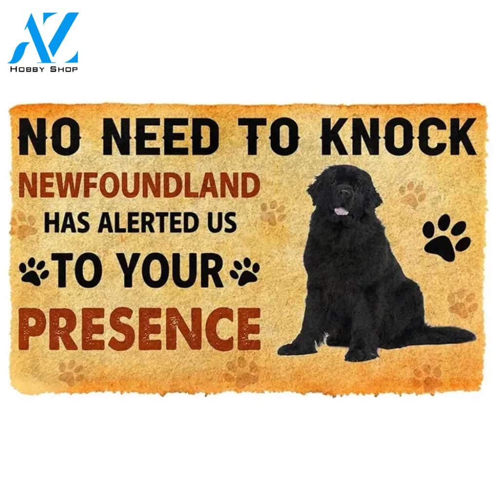 No Need To Knock Newfoundland Dog Doormat Welcome Mat Housewarming Gift Home Decor Funny Doormat Gift For Dog Lovers