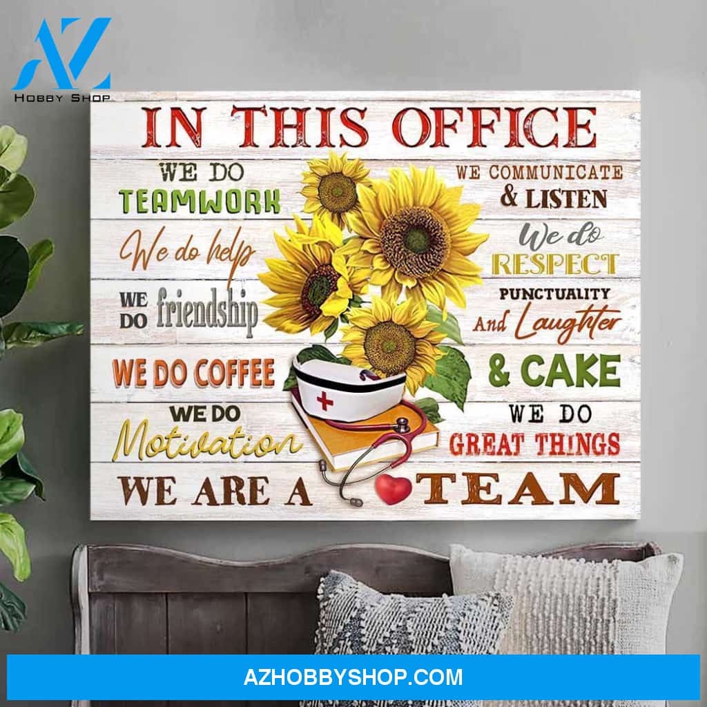 Nurse In This Office Canvas Wall Art