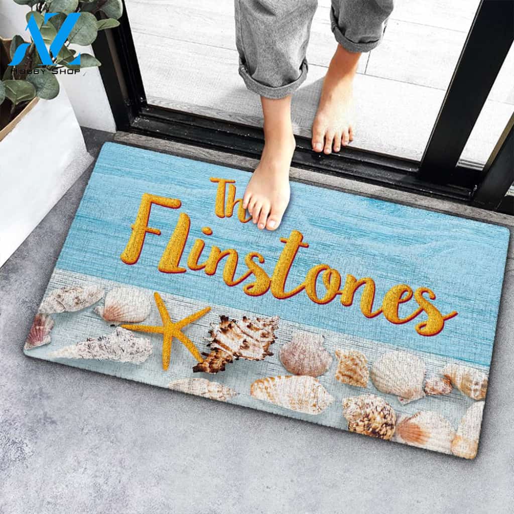 Ocean Blue Family Name Custom Doormat Personalized Doormat Housewarming Gift Custom Welcome Mat