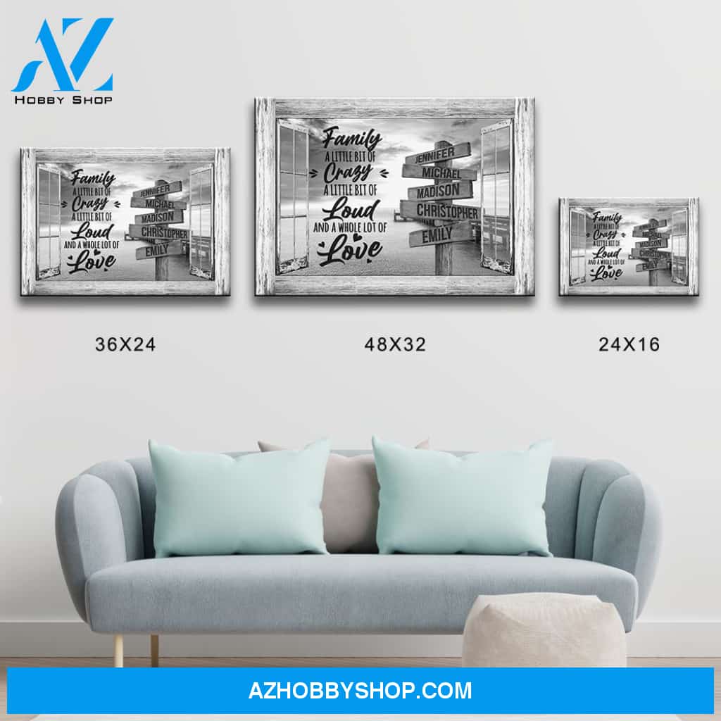 Ocean Dock Saying 2 Windows Multi-Names Premium Canvas
