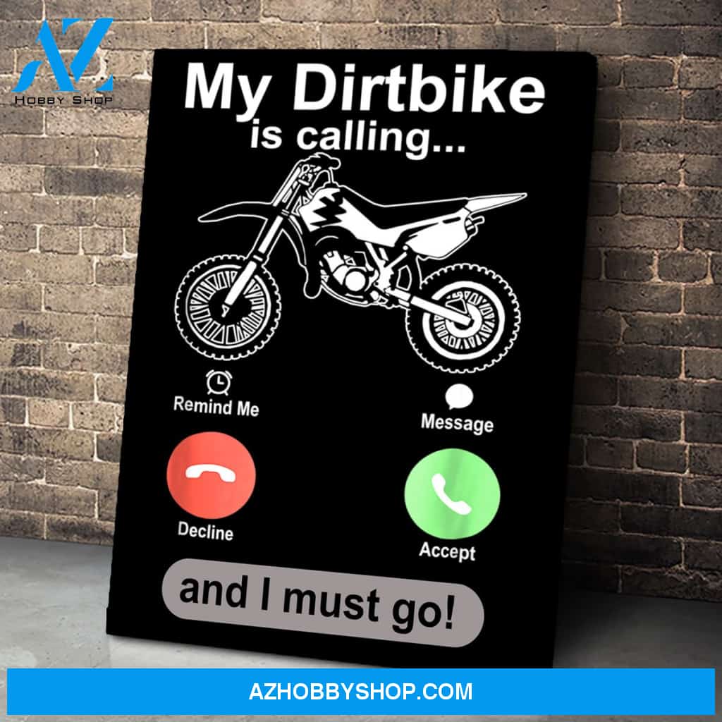 Off Road Motocross Dirt Bike Dirtbike Riders Brap Canvas Print Wall Art - Matte Canvas