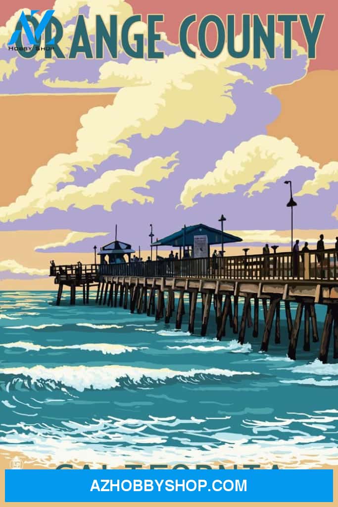 Orange County California Pier And Sunset