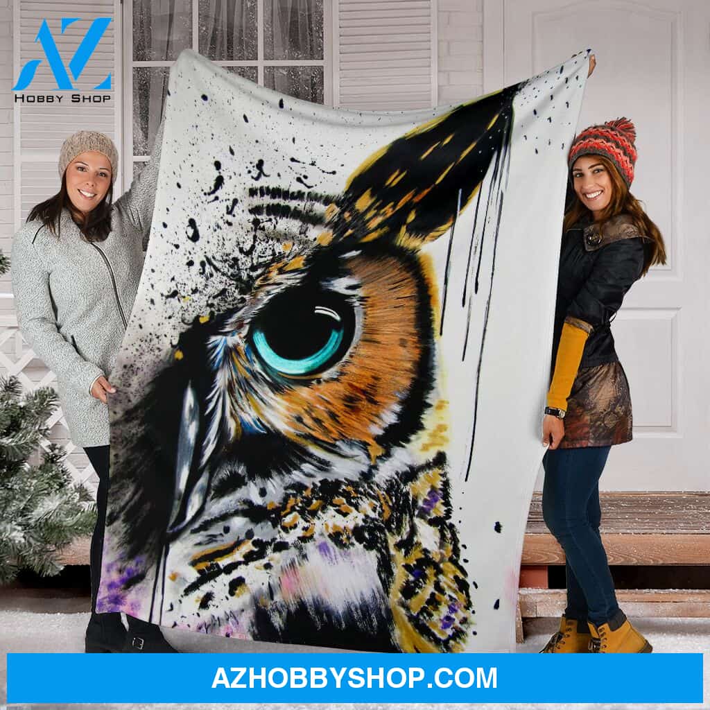 Owl Eye Fleece Blanket