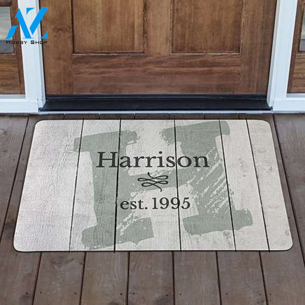 Painted Initial Family CLP1110092D Doormat