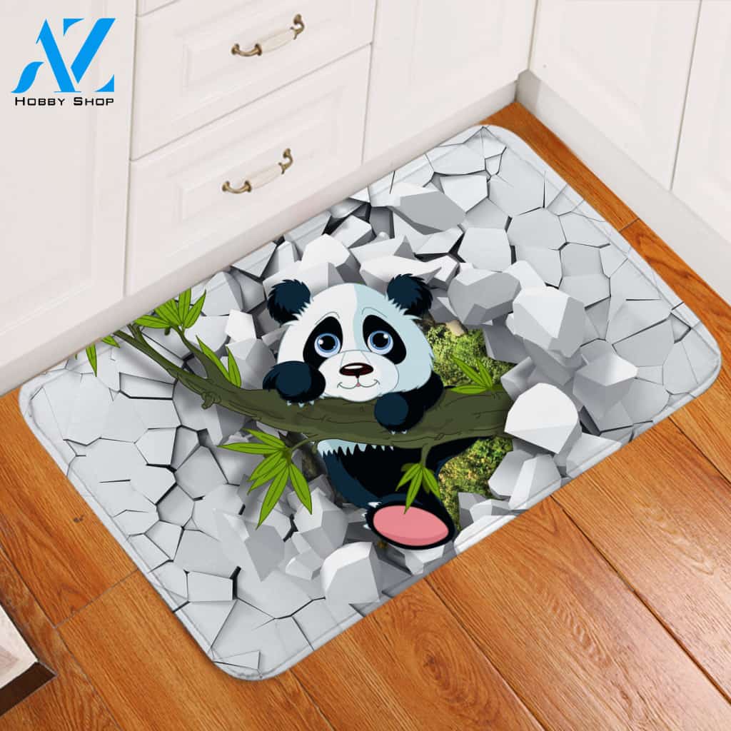 Panda Hole Door Mat