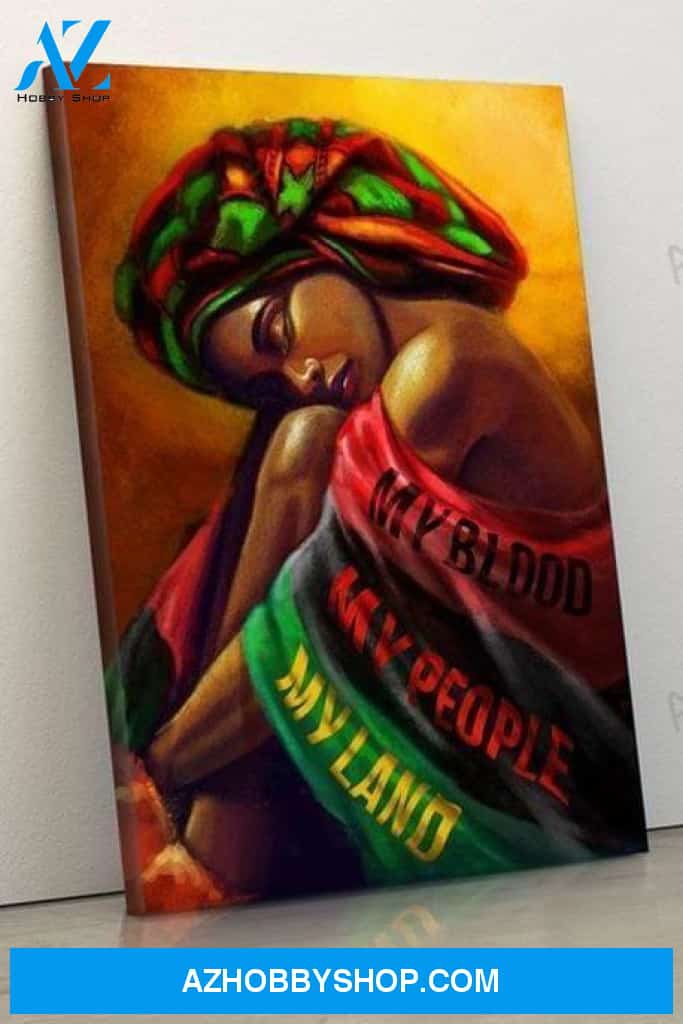 Patriot Beautiful Gorgeous Black Woman Canvas Ca107