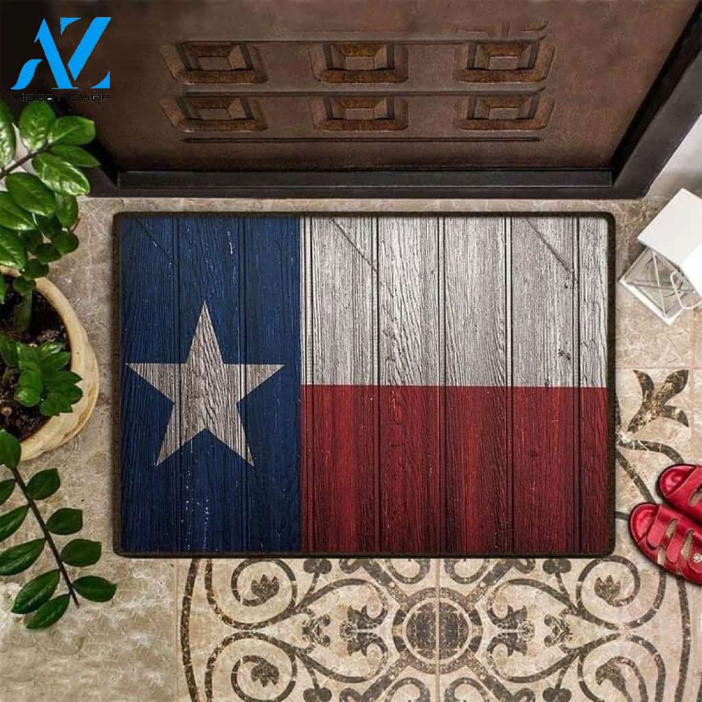 Texas Doormat Patriotic Rustic Texas Flag Wood Board Graphic Indoor Entry Mat 4Th Of July Gift Indoor Outdoor Doormat Warm House Gift Welcome Mat Birthday