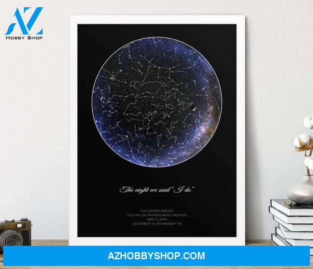 Personaliezd Canvas And Poster, Minimalist Star Map Canvas And Poster, Canvas Wall Art, Wall Decor Visual Art, Gift Father's Day