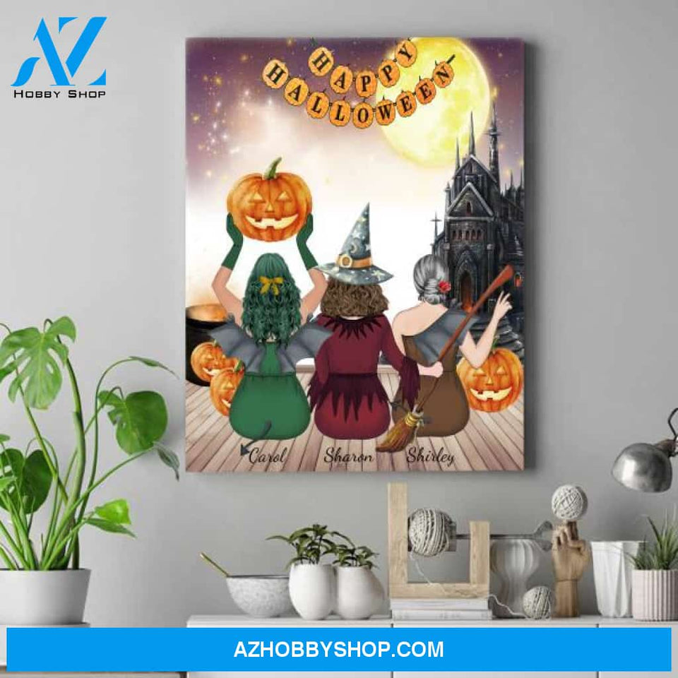 Personalized Best Friend Wall Art - Gifts For Halloween Lovers - Best Friend Canvas Ideas