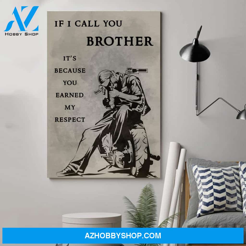 Personalized Biker Poster - If I Call You Brotherposters