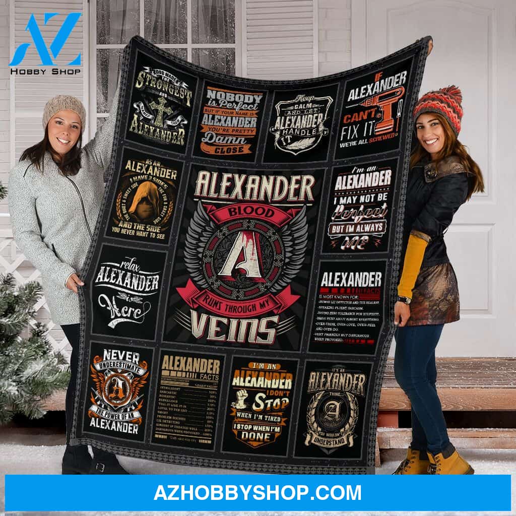 Personalized Blanket, Name Alexander Fleece Blanket