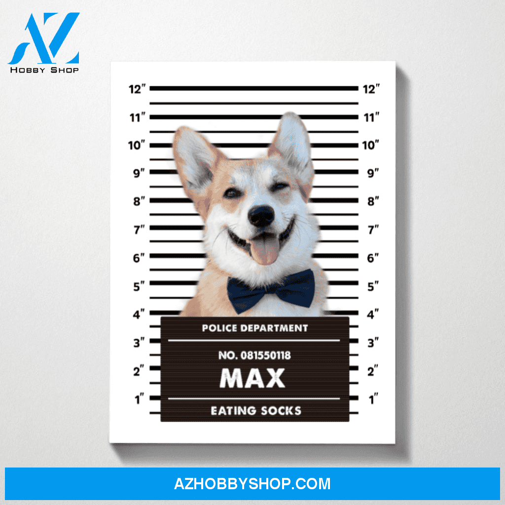 Personalized Canvas, Custom Pet Mugshots, Gifts for Pet Lovers