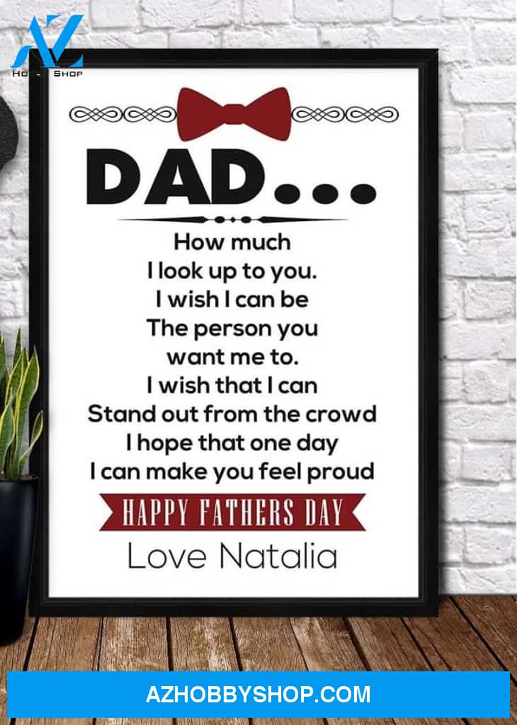 Personalized Canvas, LOVE DAD CARDS Canvas And Poster, Wall Decor Visual Art, Gift Father's Day