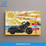 Personalized Canvas, Together We Have It All, Gifts for Biker Couple