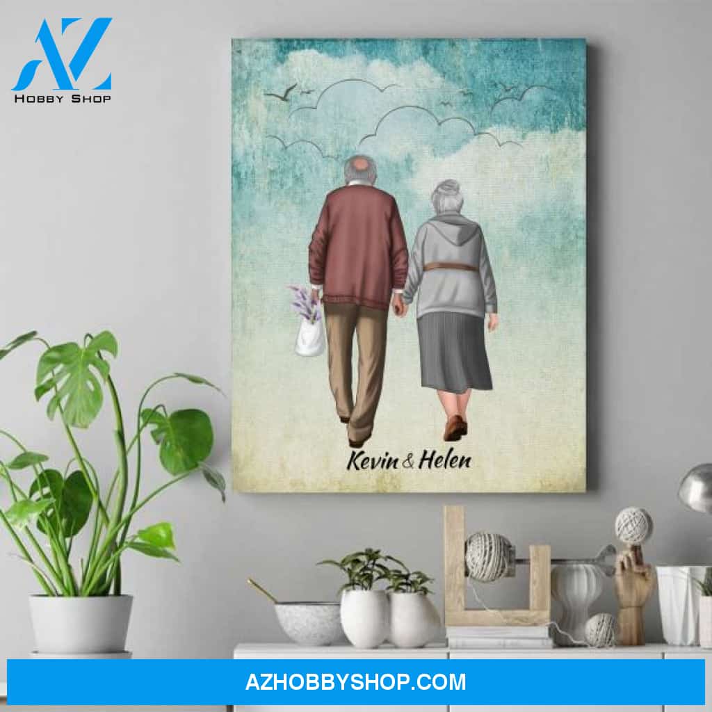 Personalized Couple Canvas - Best Anniversary Gifts For Couples - Wedding Gifts For Older Couples