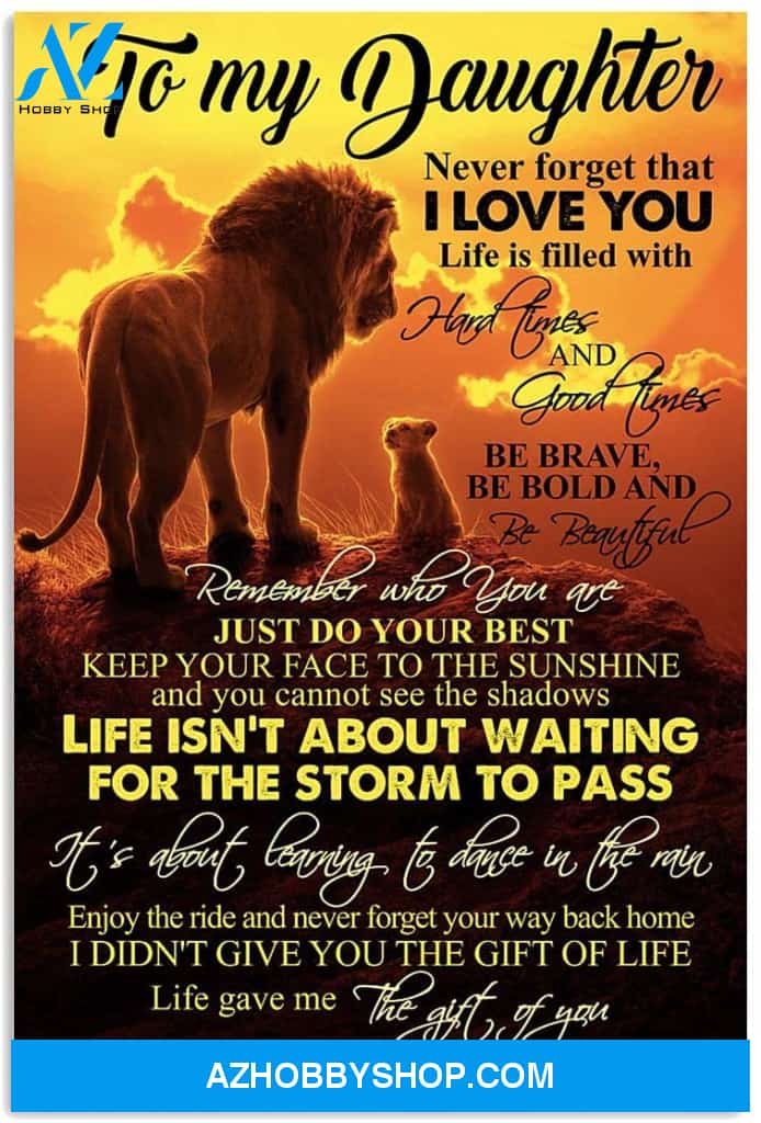 Personalized Dad To Daughter Vertical Poster