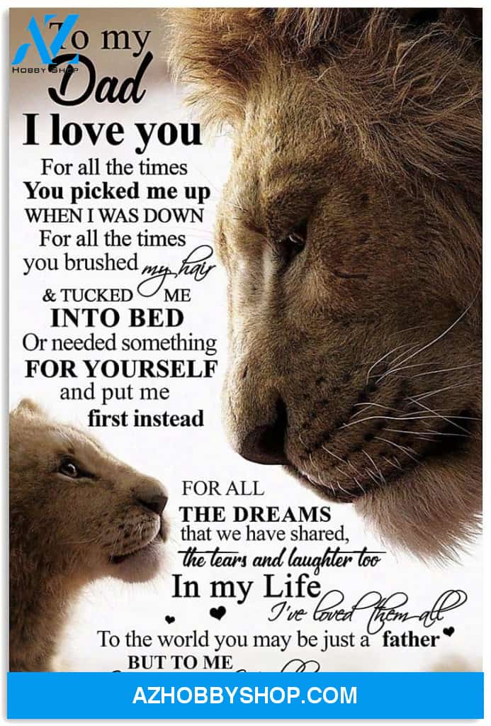 Personalized Daughter To Dad Vertical Poster