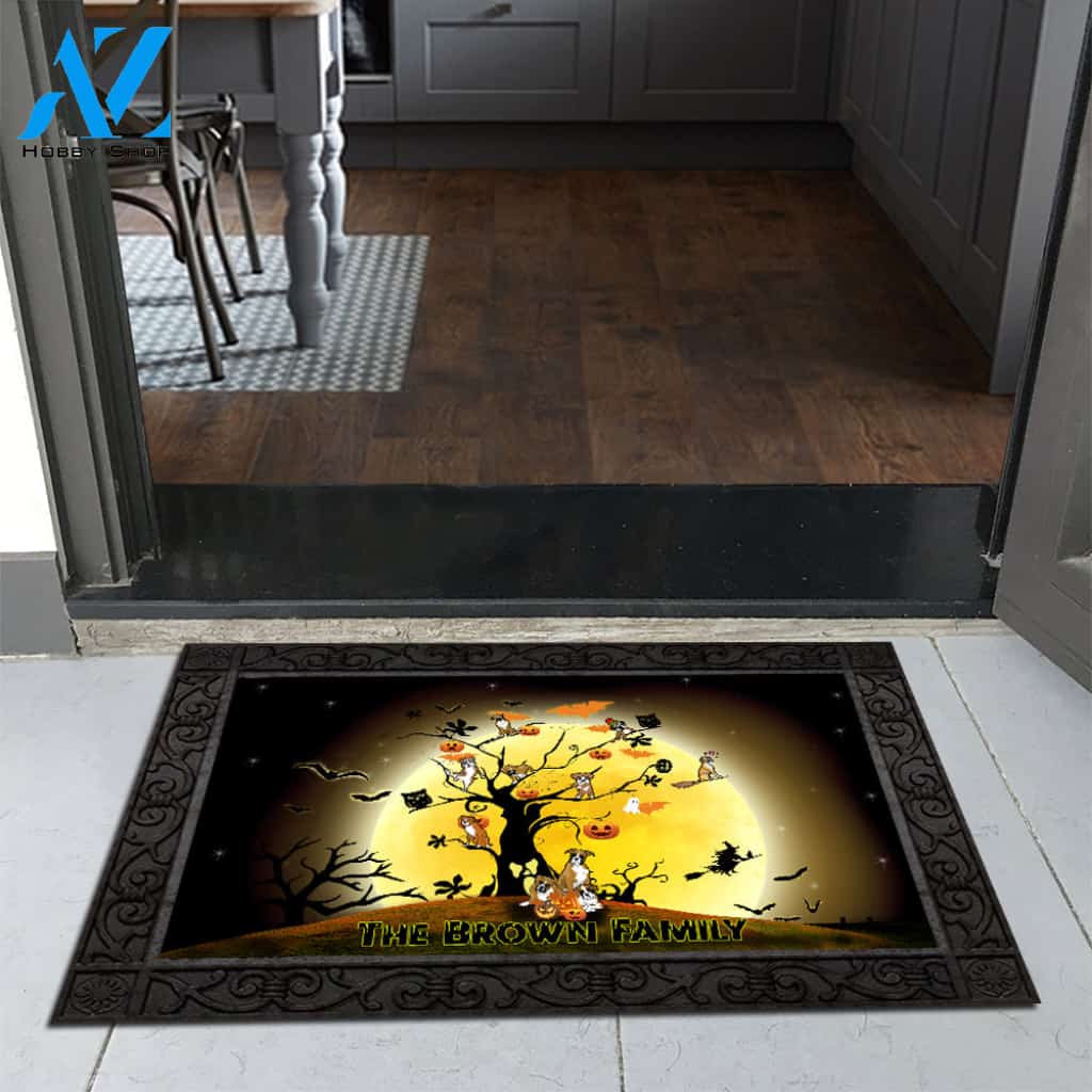 Personalized doormat,Boxer with halloween DM9 Custom Doormat All Over Printed (6228)