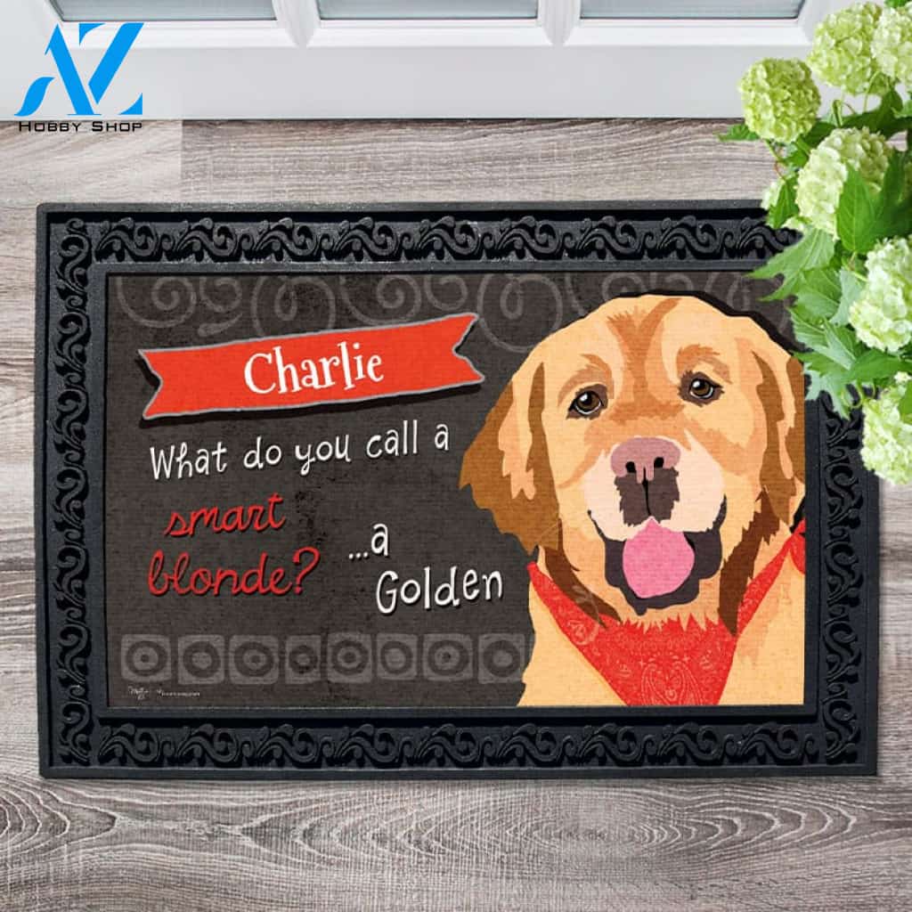 Personalized Golden Retriever Doormat - 18" x 30"