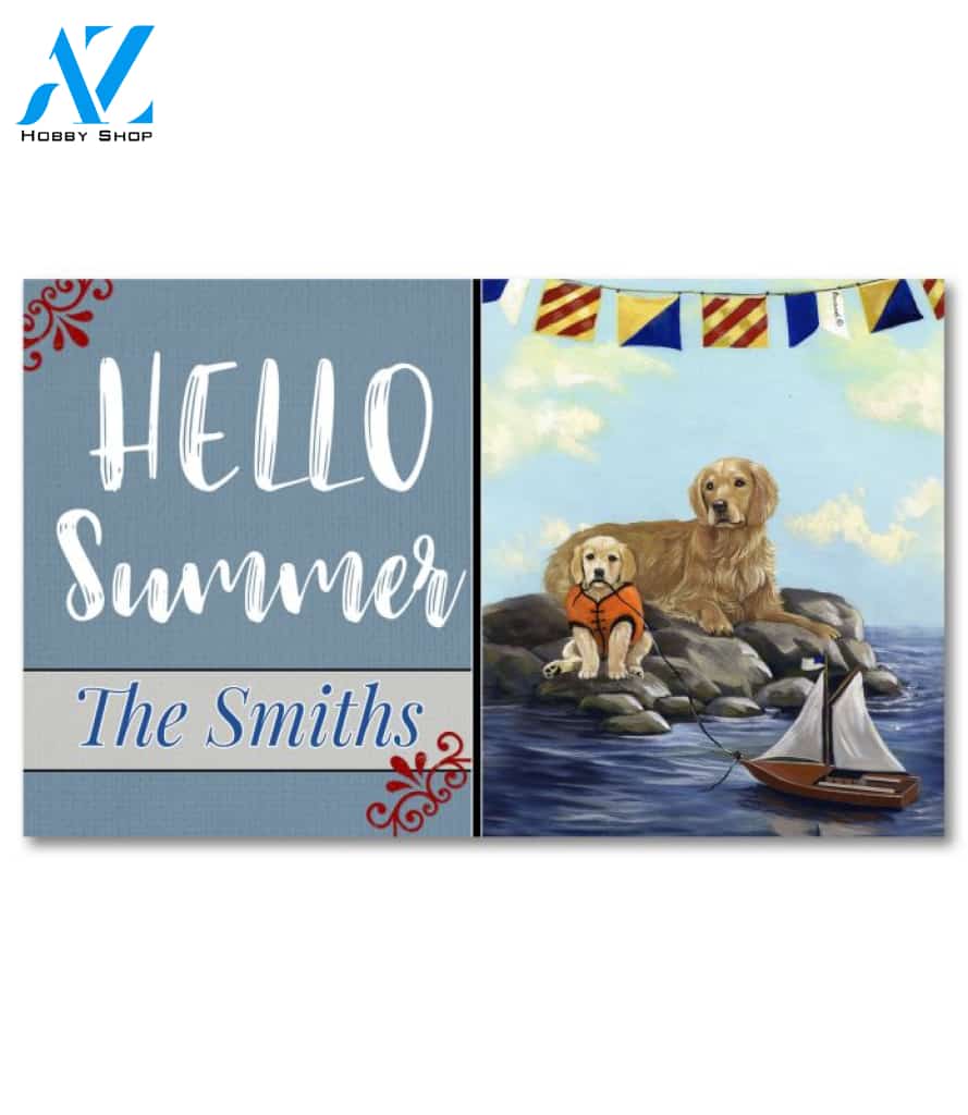 Personalized Golden Retriever Golden Retreat Doormat - 18" x 30"