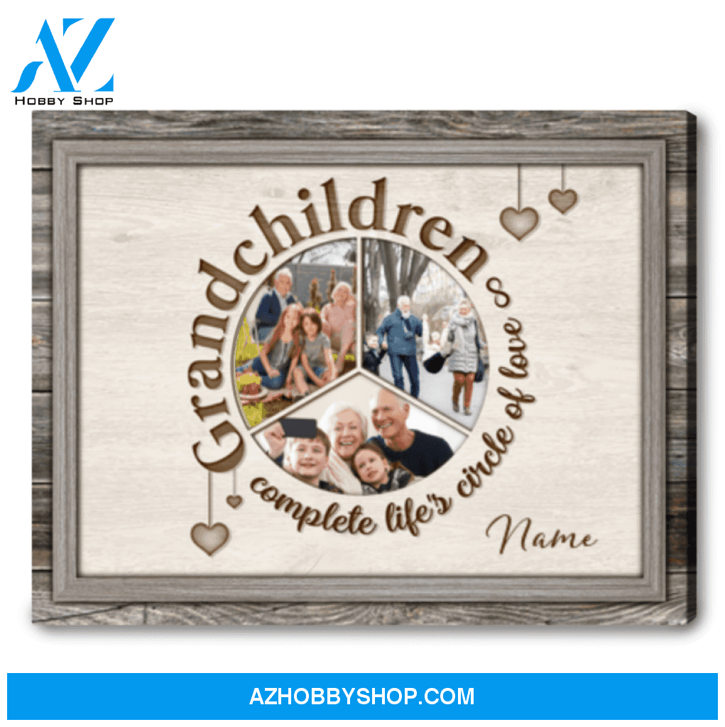 Personalized Grandparents Picture Canvas Gift Customized Grandparent Wall Art
