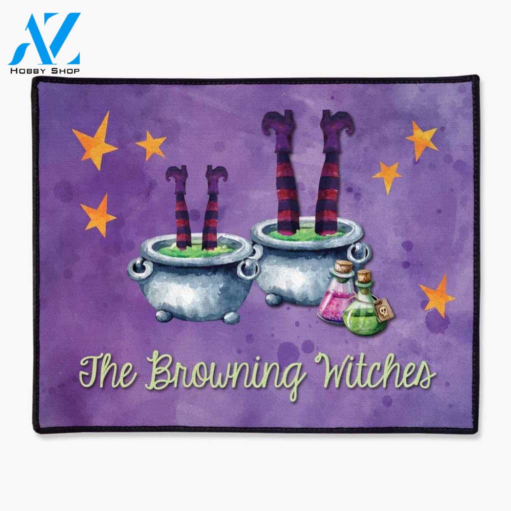 Personalized Halloween Witch's Pots Doormat