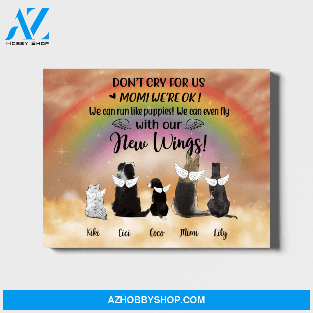 Personalized Landscape Canvas, Memorial Dogs, Custom Gift for Dog Lovers