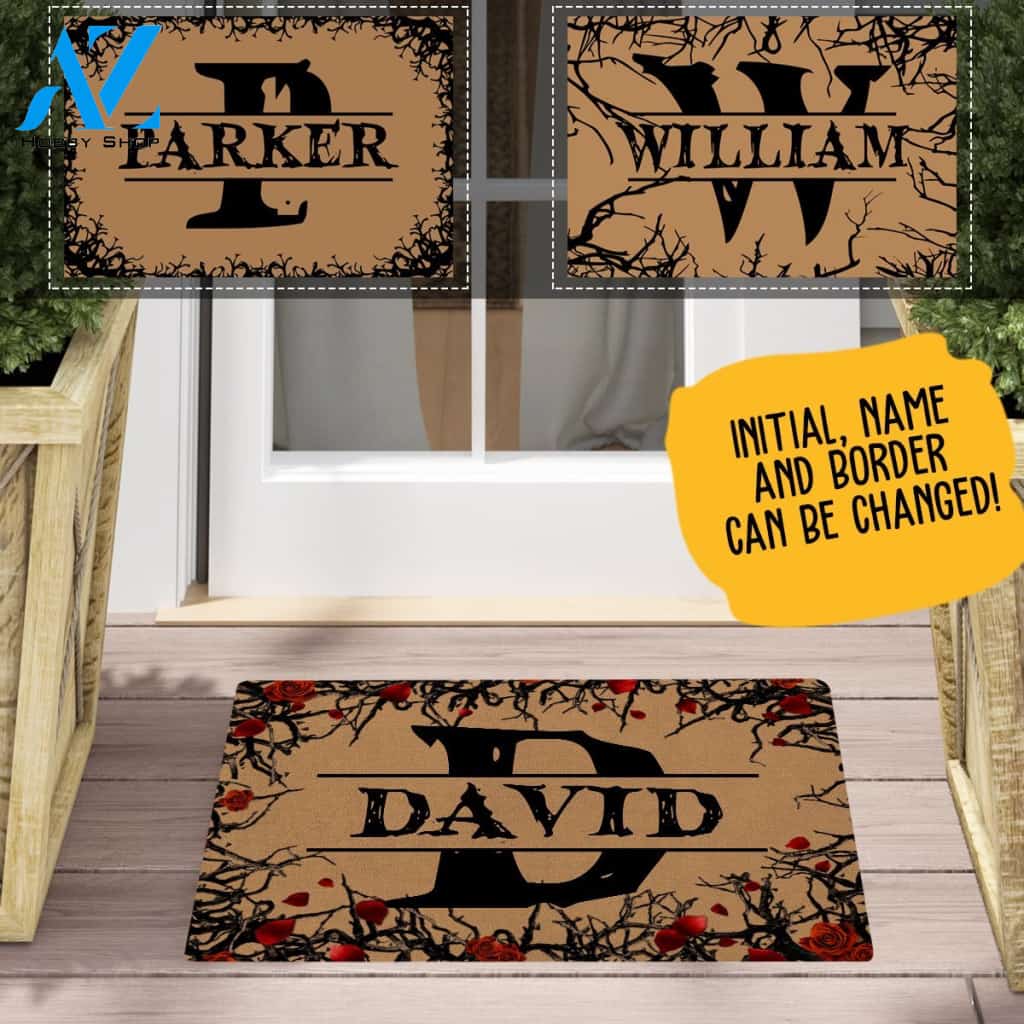 Personalized Monogram Initial Doormat, Last Name Initial Mat, Office Doormat, Partners Doormat, Front Door Mat, Custom Mat, Closing Gifts AP01
