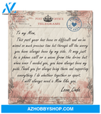 Personalized Mother’s Day Gift From Daughter/Son To Mom - To My Mom Personalized Handwritten Letter Blanket - Meaningful messages for mother’s day