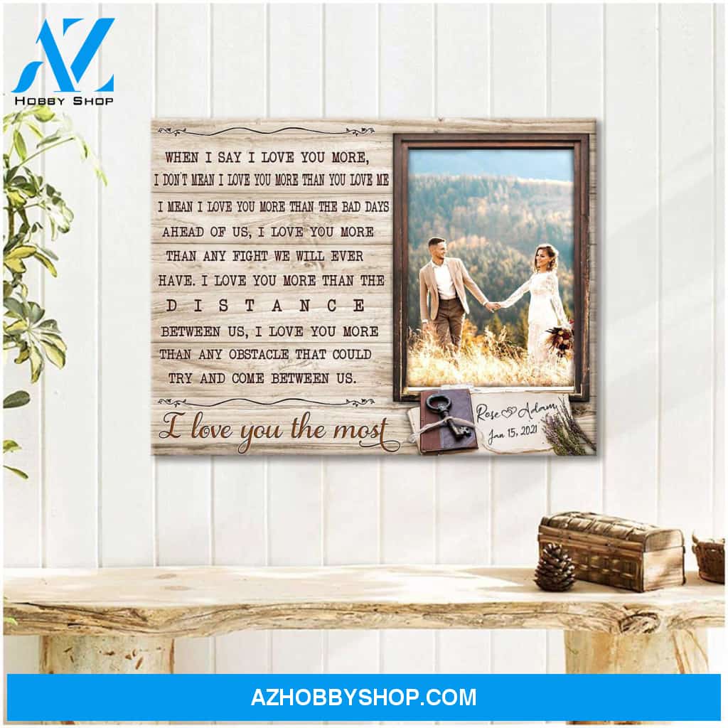 Personalized Photo Gifts Window I love you the most Custom Canvas Prints Wedding Anniversary Gifts
