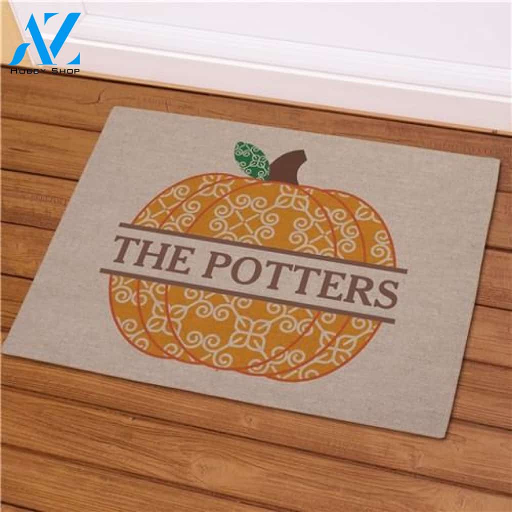 Personalized Pumpkin Doormat
