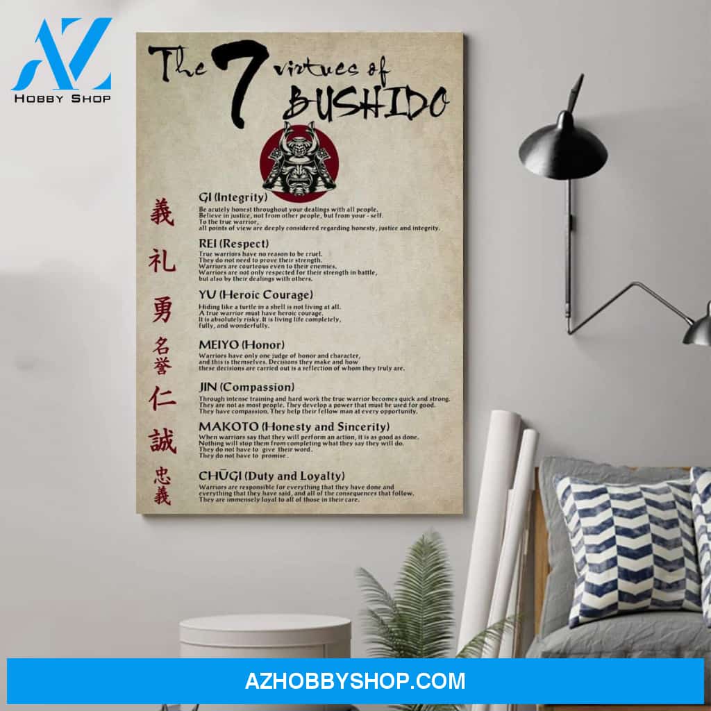 Personalized Samurai Poster - The 7 Virtues Of Bushido