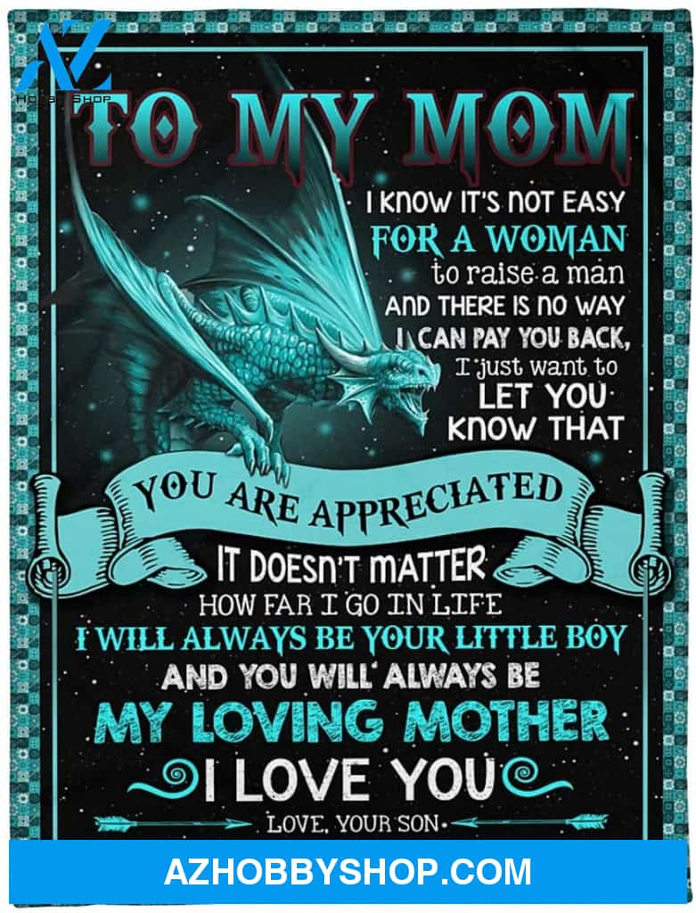Personalized Son To Mom Fleece Blanket Best Gift For Mom