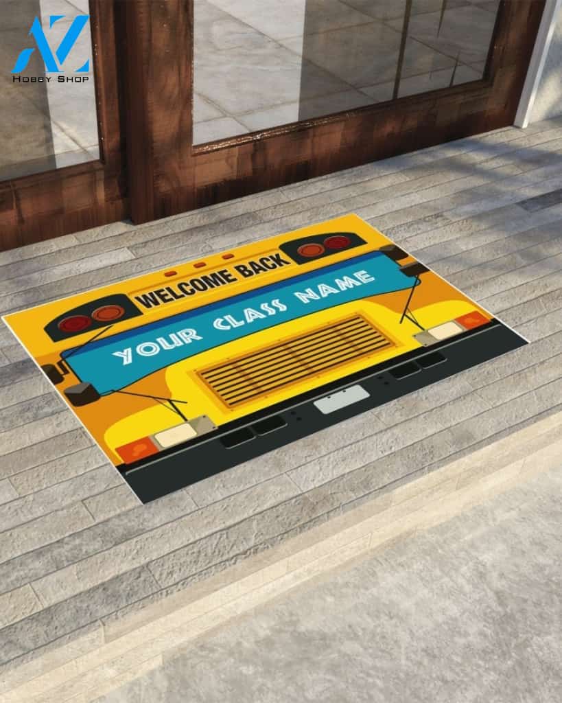 Personalized Teacher's Class Name Mat Welcome Back Bus Driver Indoor And Outdoor Doormat Gift For Teacher Student Decor Warm House Gift Welcome Mat Back To School