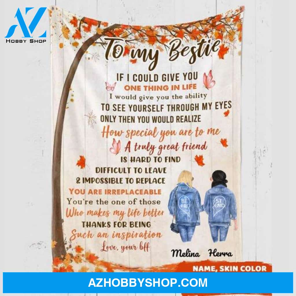Personalized To My Best Friend Thank You For All Fleece Blanket, Sherpa Woven Blanket Gifts for Besties, Best Christmas Gift, Best Gift Bestie Pg02148