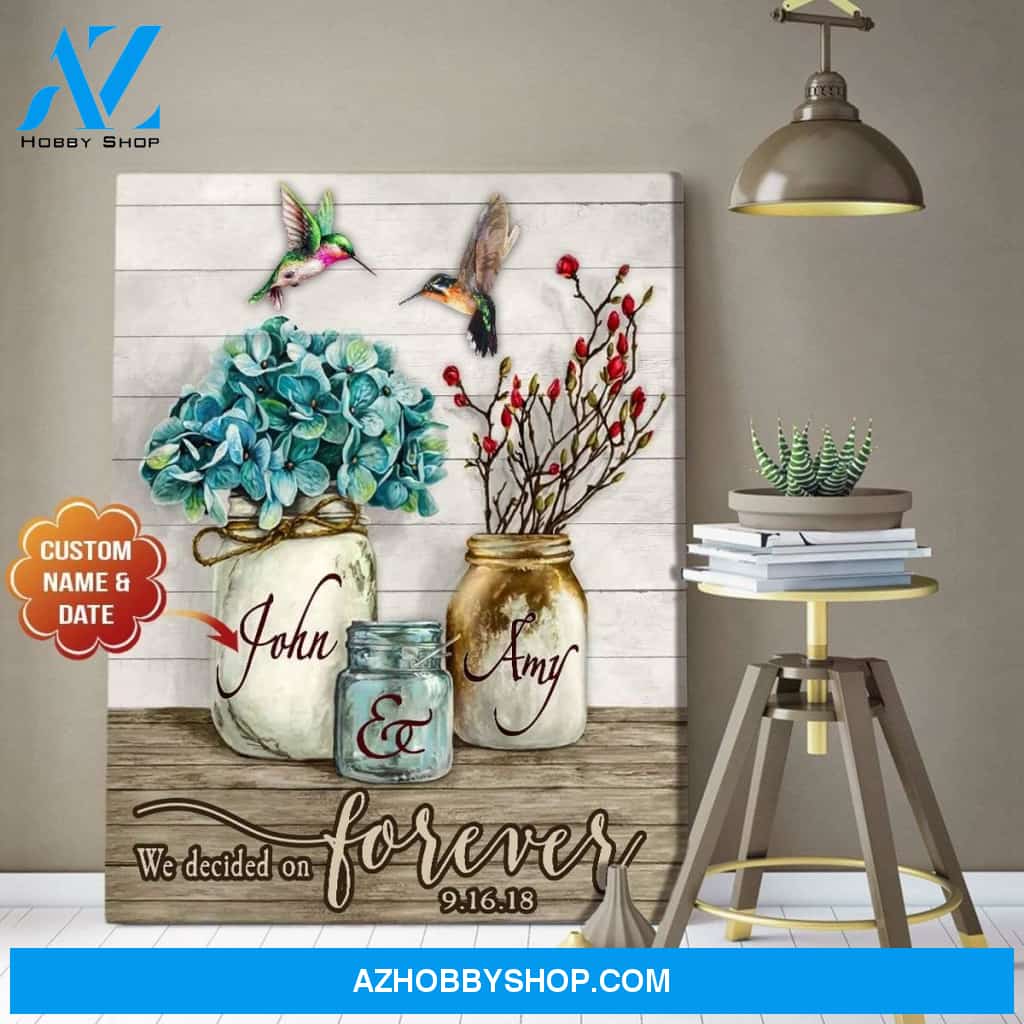 Personalized We Decided On Forever Name And Date Wall Art Canvas