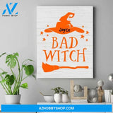 Personalized Witch Canvas Art - Best Gift For Bestie - Cool Halloween Gifts