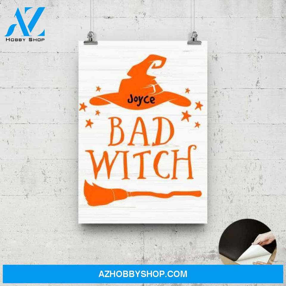 Personalized Witch Canvas Art - Best Gift For Bestie - Cool Halloween Gifts