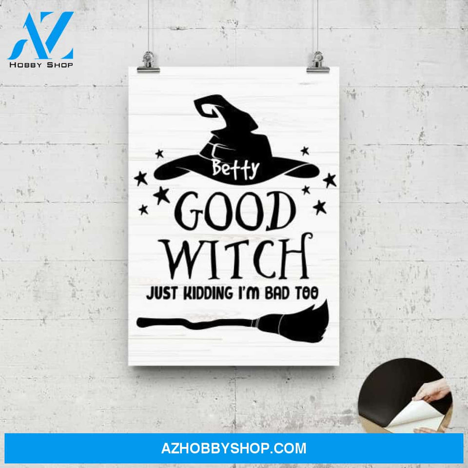 Personalized Witch Wall Art - Twin Sister Gifts - Gifts For Halloween Lovers