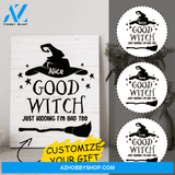 Personalized Witch Wall Art - Twin Sister Gifts - Gifts For Halloween Lovers