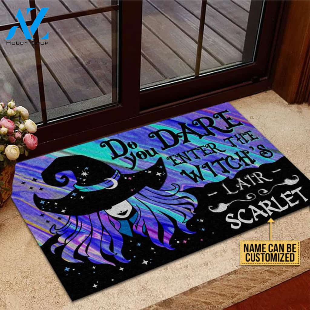 Personalized Witch Wizard Halloween Spell Do You Dare Indoor And Outdoor Doormat Gift For Friend Family Decor Warm House Gift Welcome Mat