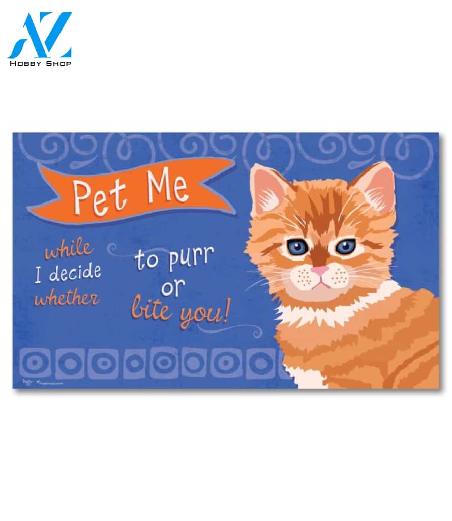 Pet Me Kitten Doormat - 18" x 30"