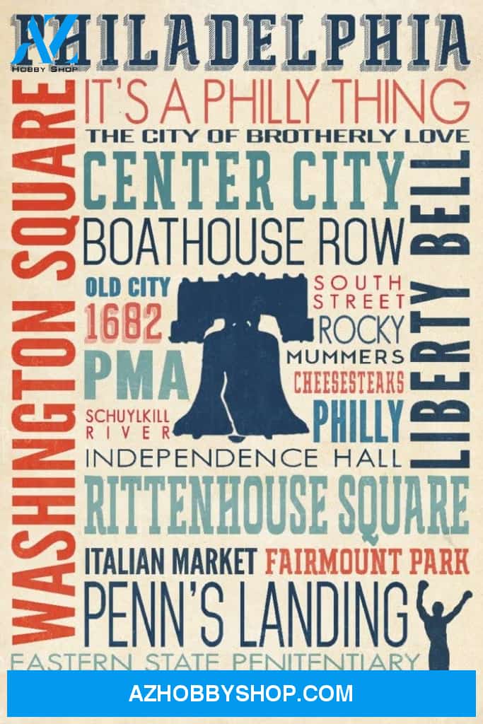 Philadelphia Pennsylvania Typography With Boxer Silhouette
