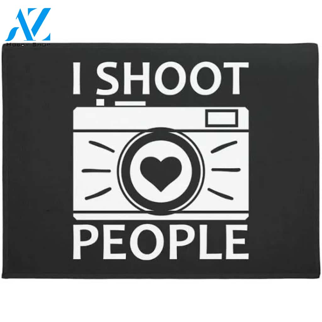 Photographer I Shoot People Doormat Welcome Mat House Warming Gift Home Decor Funny Doormat Gift Idea