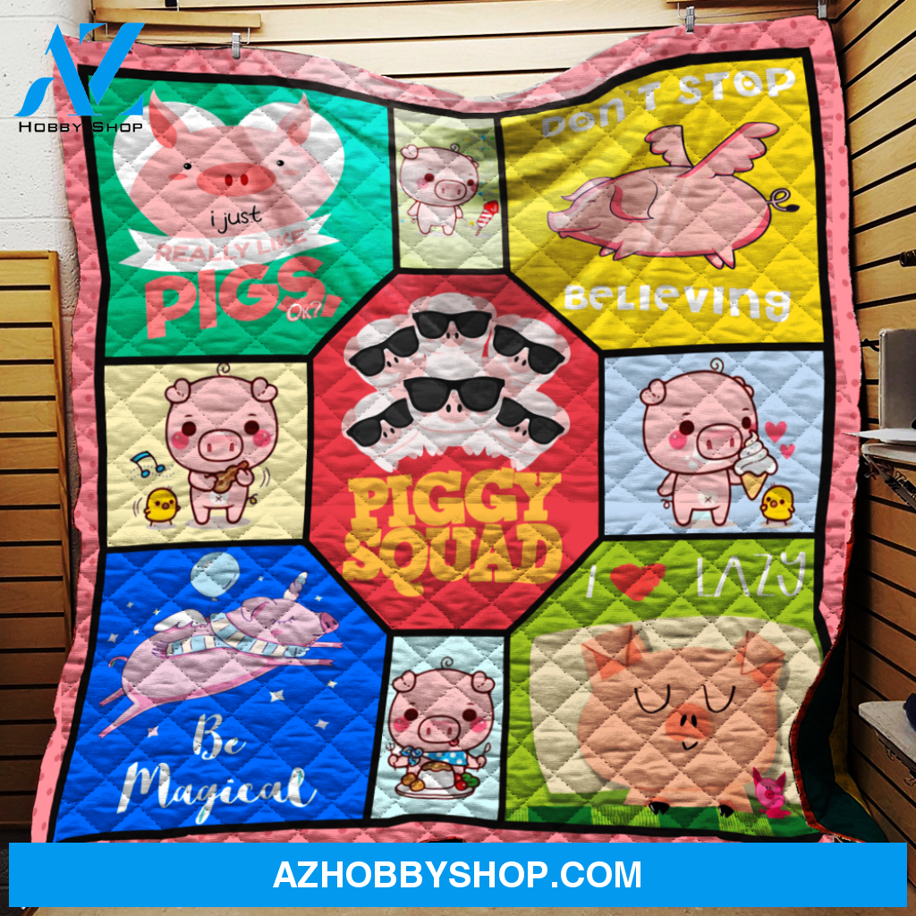 Piggy Squad Fleece Blanket