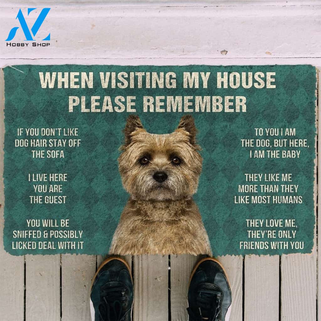 Gearhumans Gearhuman 3D Please Remember Cairn Terrier Dogs House Rules Custom Doormat
