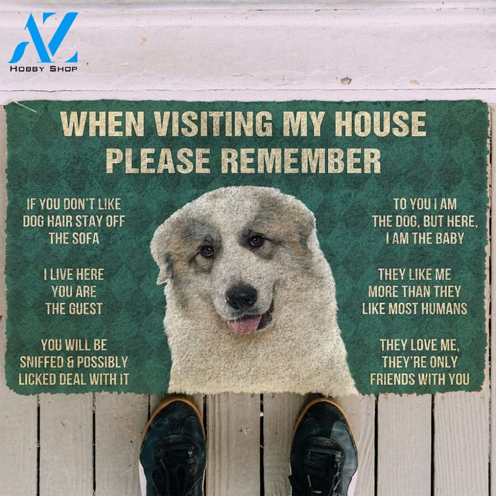 Gearhumans Gearhuman 3D Please Remember Great Pyrenees House Rules Custom Doormat