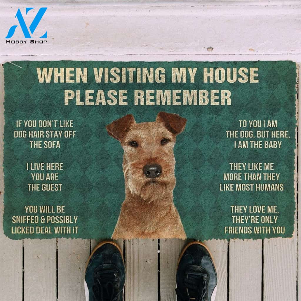 Gearhumans GearHuman 3D Please Remember Irish Terrier Dogs House Rules Doormat