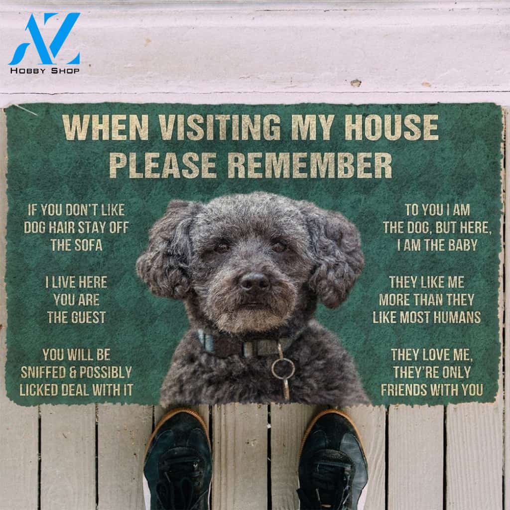 Gearhumans GearHuman 3D Please Remember Schnoodle Dogs House Rules Doormat
